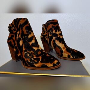 Louise et Cie Leopard Heel Boots.